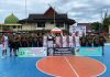 Meriahkan HUT Merangin Ke- 76, Dandim 0420/Sarko Turunkan Tim Basket Ball di Turnamen Sahabat Cup