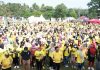 Sarolangun Menguning, Ribuan Warga Ikuti Jalan Sehat HUT Partai Golkar Ke-58