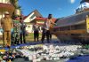 Serpihan Pecahan Botol Miras Bertaburan Dihalaman Polres Sarolangun