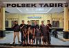 Nekat Curi Tiang Tower Internet di Pinggir Jalan , 4 Pemuda Tabir di Ringkus Polsek Tabir